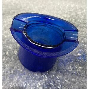 Early 1900s Cobalt Blue Glass Top Hat